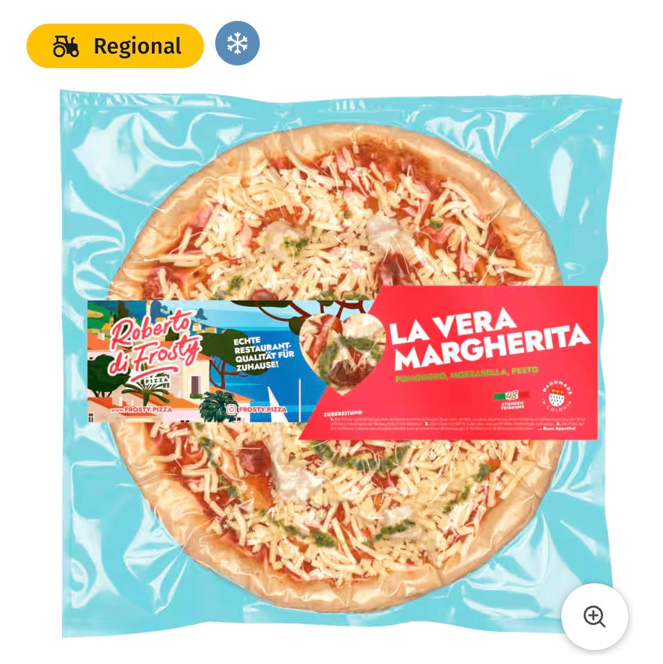NEU! Roberto Di Frosty Pizza La Vera Margherita 550g 48h Teigruhe