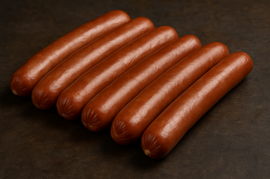 Neu Originale Knackwurst Rinderwurst 1 Kg ( 10 Stück ) Lieferung ab 3 Mai